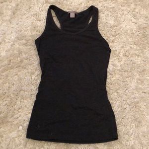 Razor back dark grey tank top